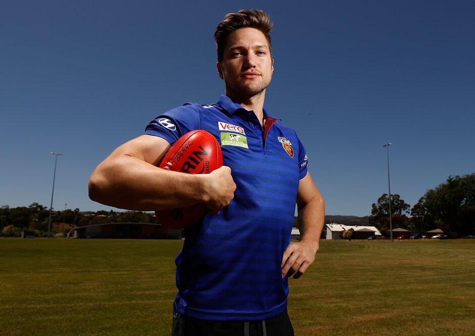 AFL 2016 Training - Brisbane Lions Training Camp 151216 LAUNCESTON, AUSTRALIA - DECEMBER 15: Stefan Martin of the Lions poses for a portrait during the Brisbane Lions training camp at the University of Tasmania in Launceston, Australia on December 15, 2016. (Photo by Adam Trafford/AFL Media)